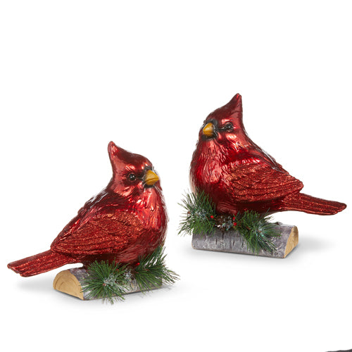 7.5" Cardinal On Birch Branch