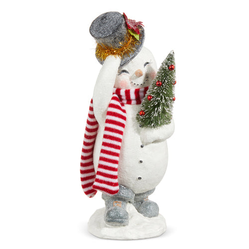 12.25" Tipping Hat Snowman