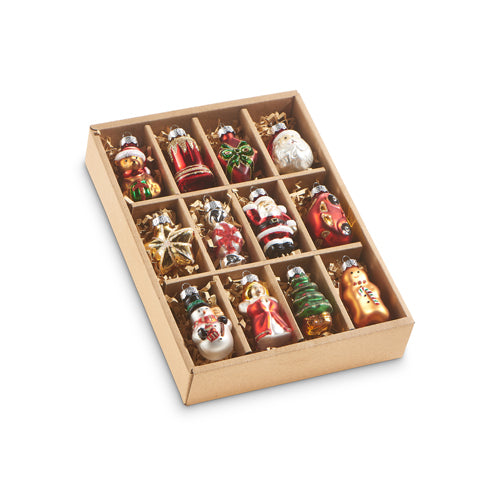 2" Box Of Vintage Traditional Christmas Ornaments