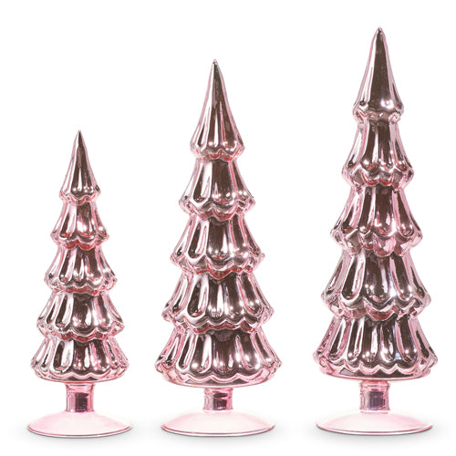 13.5" Metallic Pink Tone Trees