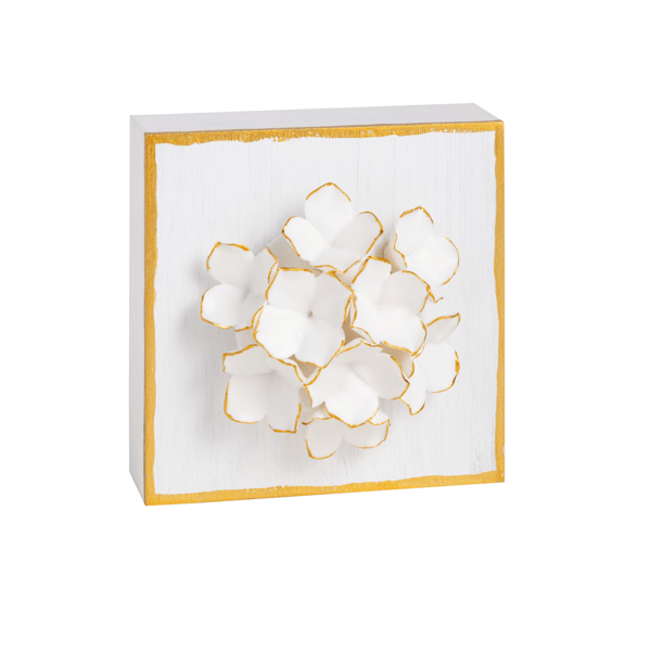 Mudpie Figural Flower Plaque