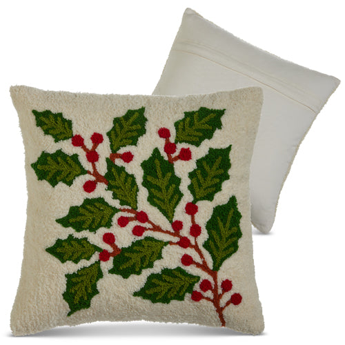 12" Holly Hook and Loop Pillow