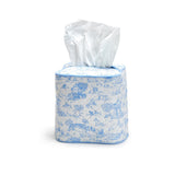 Toile Quilted Cotton Tissue Box Cover