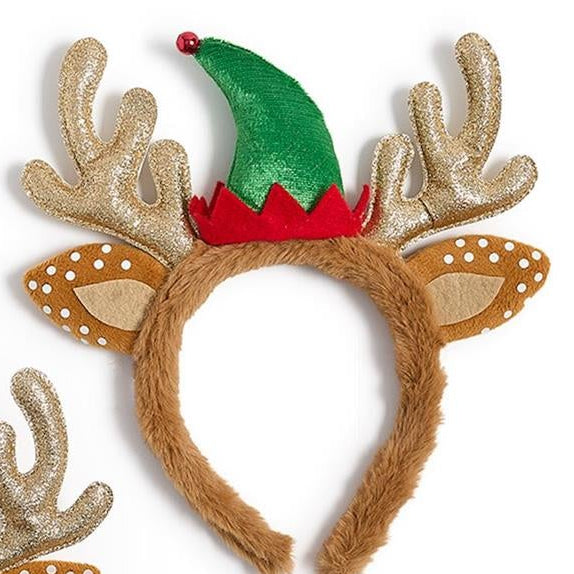 Two's Company | Reindeer Sparkle Hand-Crafted Faux Fur Headband