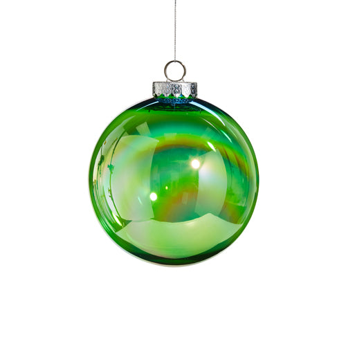 6" Bright Green Seamless Iridescent Ball