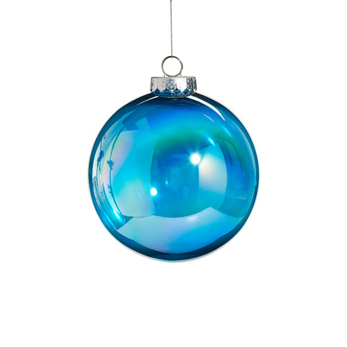 6" Bright Blue Seamless Iridescent Ball