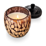 Midnight Pumpkin Glass Acorn Candle