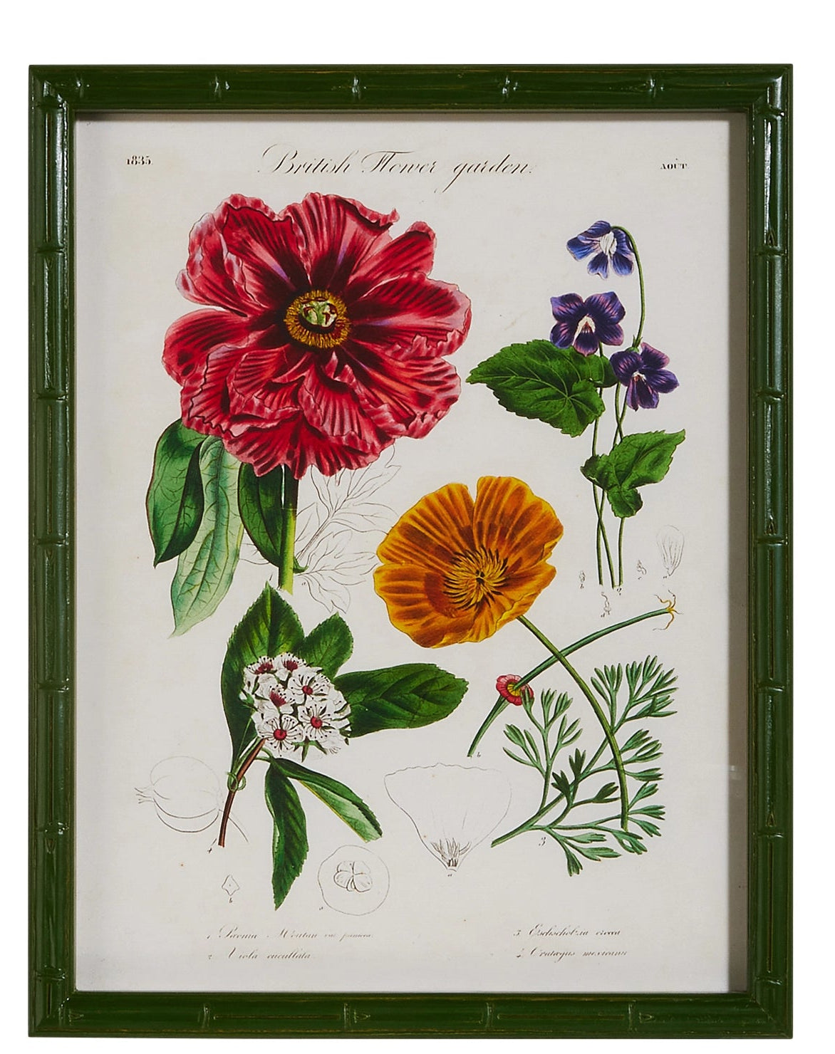 16" Floral Framed Wall Art