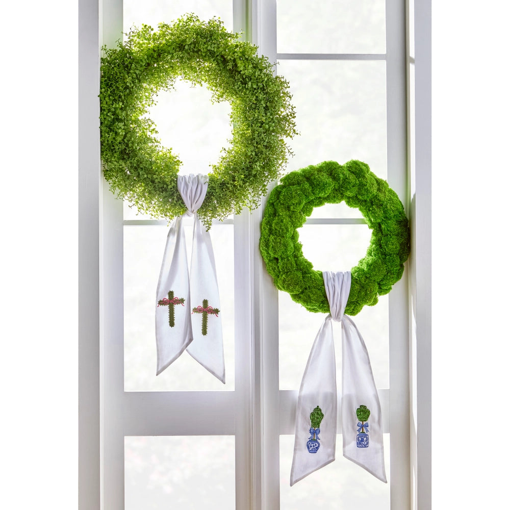 60" Topiaries Wreath Sash