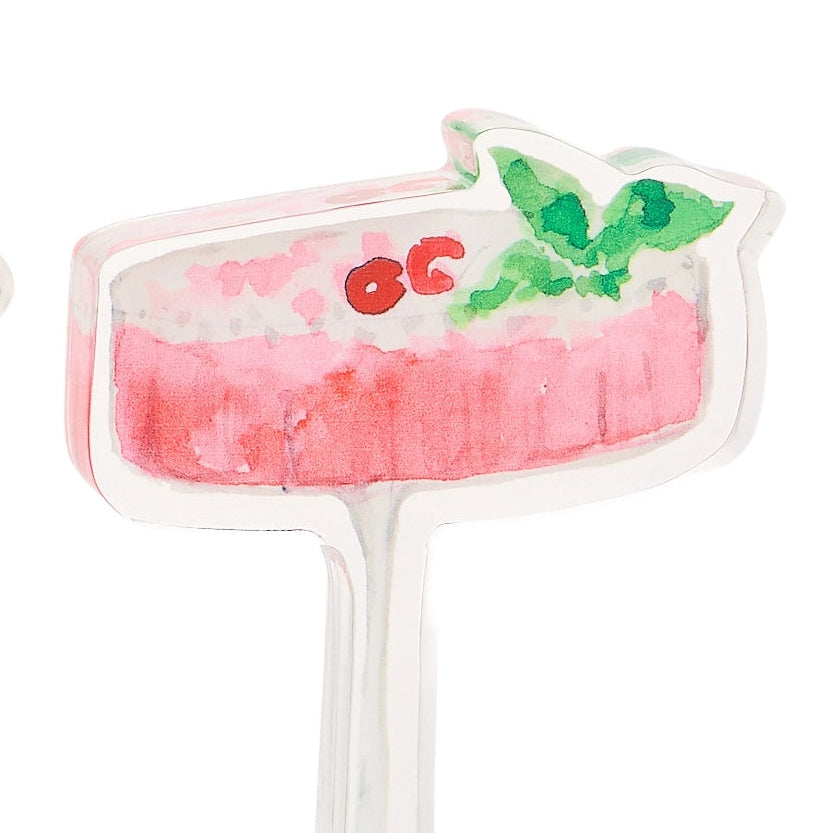6" Holiday Happy Hour Acrylic Block