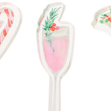 6" Holiday Happy Hour Acrylic Block