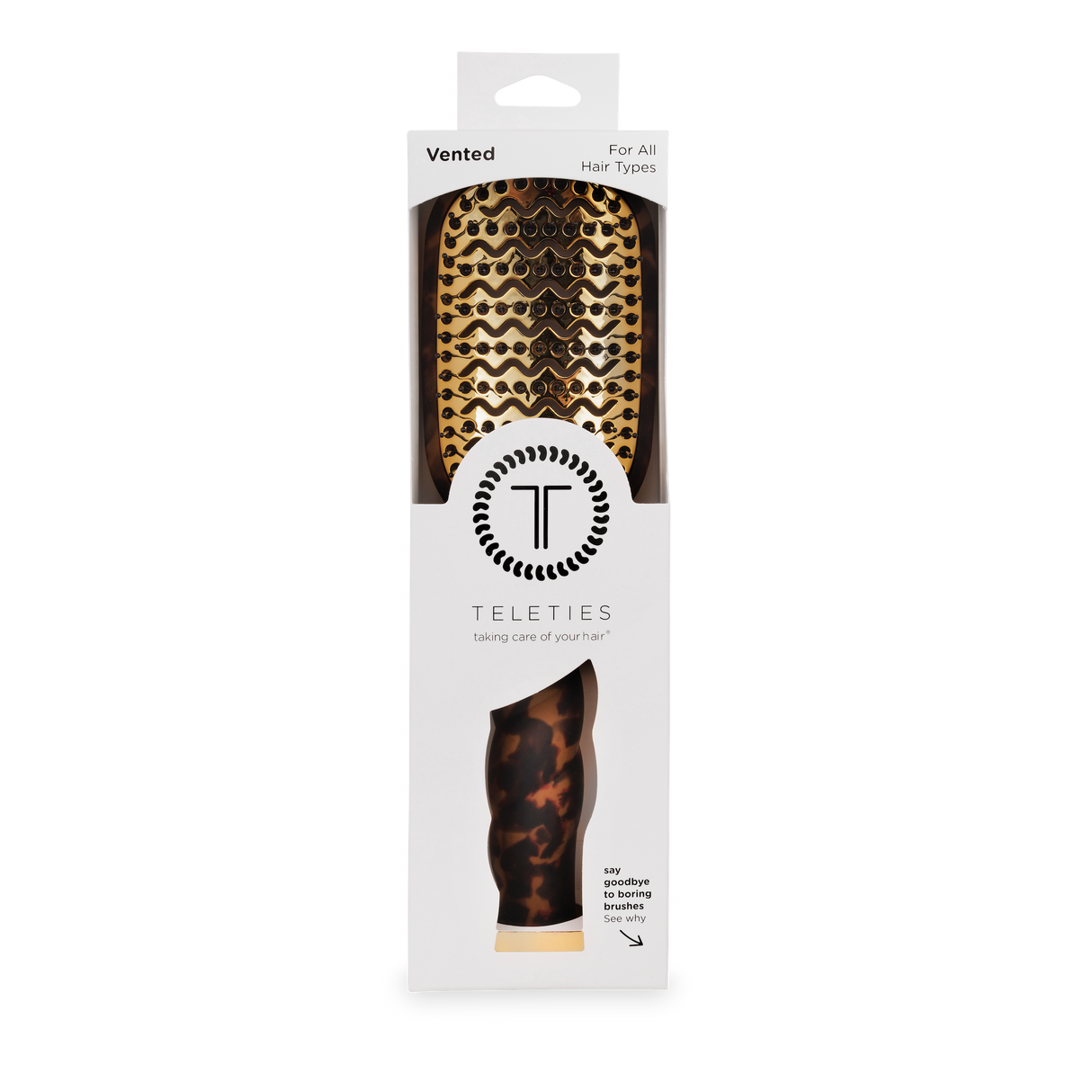 Teleties | Vented Hair Brush | Tortoise