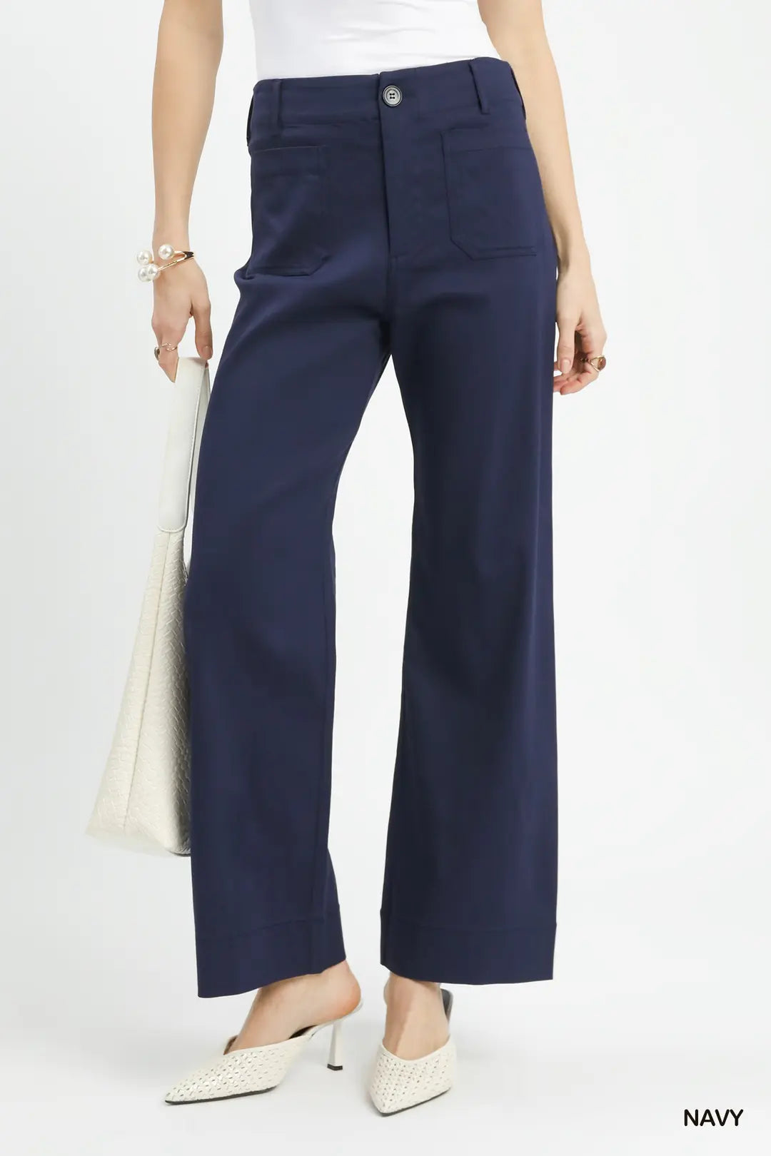 Harbor Tailored Wide Leg Stretch Pants