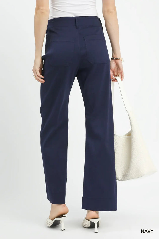 Harbor Tailored Wide Leg Stretch Pants