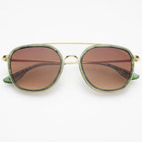 Freyrs | Weston Acetate Round Unisex Sunglasses  - Emerald
