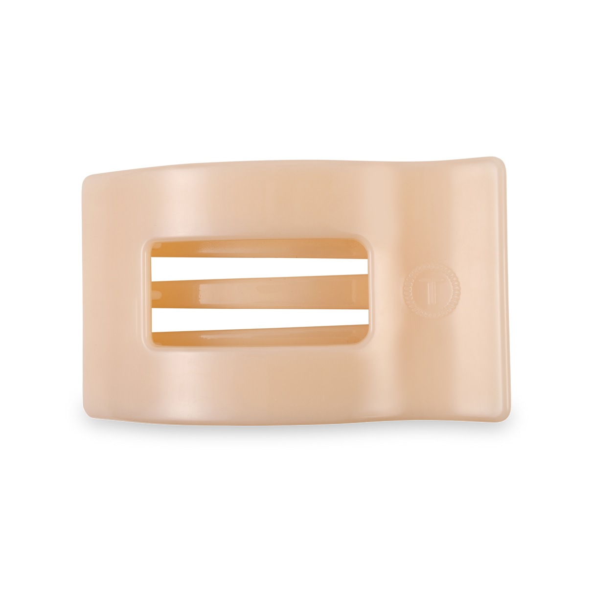 Teleties | Flat Rectangle Hair Clip | Medium | Almond Beige
