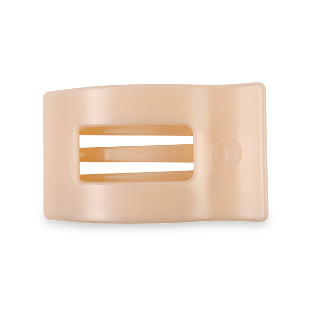 Teleties | Flat Rectangle Hair Clip | Medium | Almond Beige
