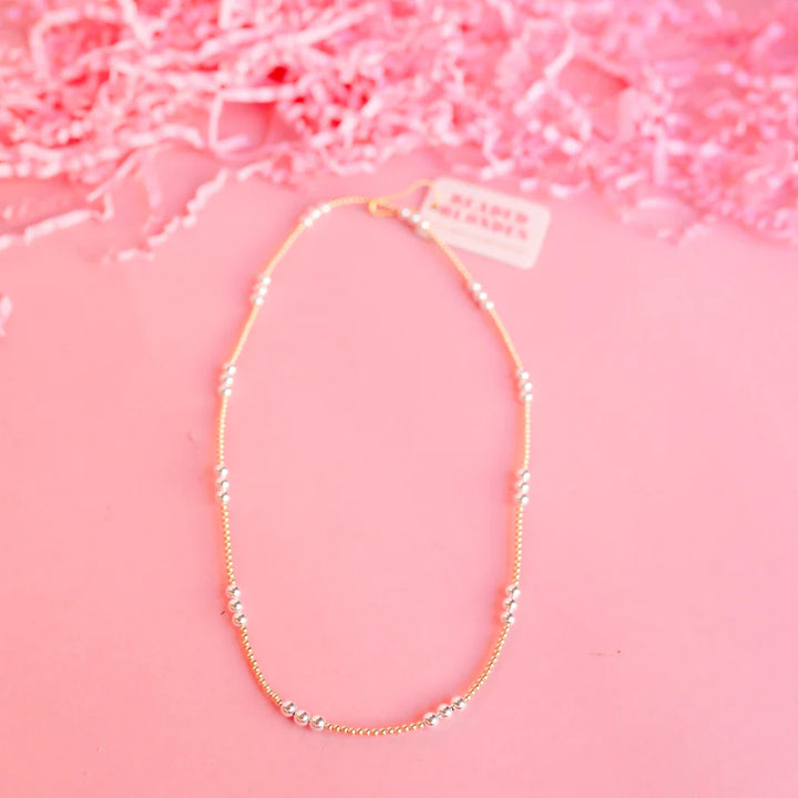 Beaded Blondes | ILY Mixed Metal Beaded Necklace