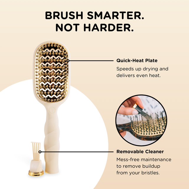 Teleties | Vented Hair Brush | Tan