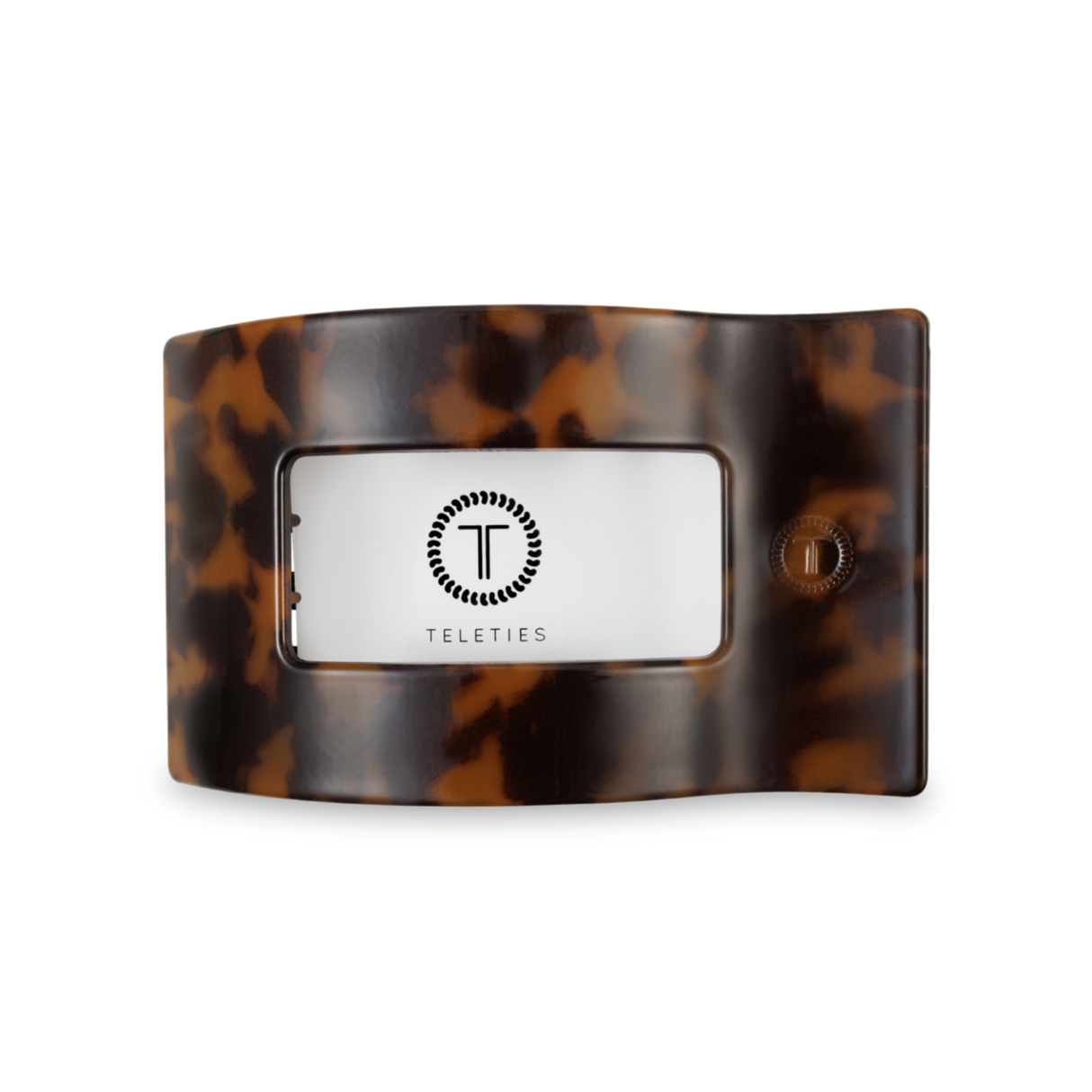 Teleties |  Flat Rectangle Hair Clip | Medium | Tortoise