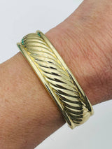 Two Forty Two | CHIC | Classic Hinged Bracelet - Gold