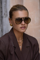 Freyrs | Shay (NEW) Unisex Aviator Sunglasses - Tortoise / Light Green