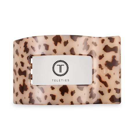 Teleties |  Flat Rectangle Hair Clip | Large | Blonde Tortoise