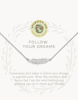 Spartina | Sea La Vie Necklace Follow Your Dreams/Feather - Silver