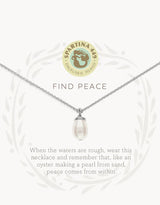 Spartina | Sea La Vie Necklace Find Peace/Pearl - Silver