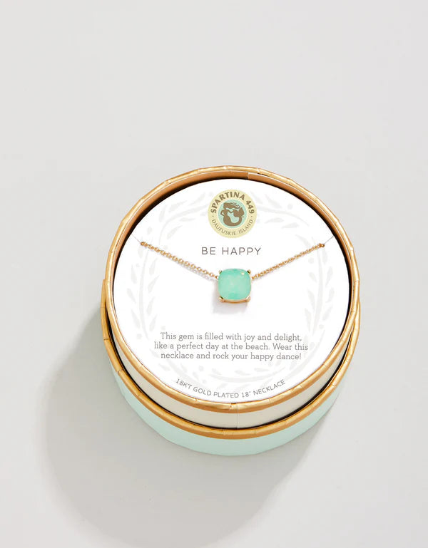 Spartina | Sea La Vie Sea Glass Necklace 18" Happy/Sea Green