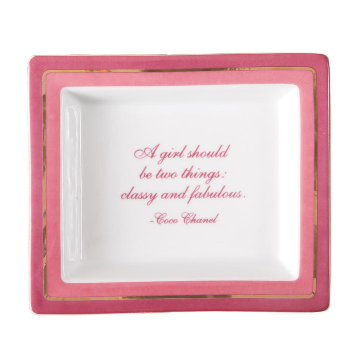 Wise Sayings Desk Tray - "A Girl Should Be Two Things: Classy and Fabulous."