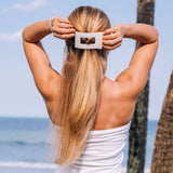 Teleties |  Flat Rectangle Hair Clip | Large | Coconut White