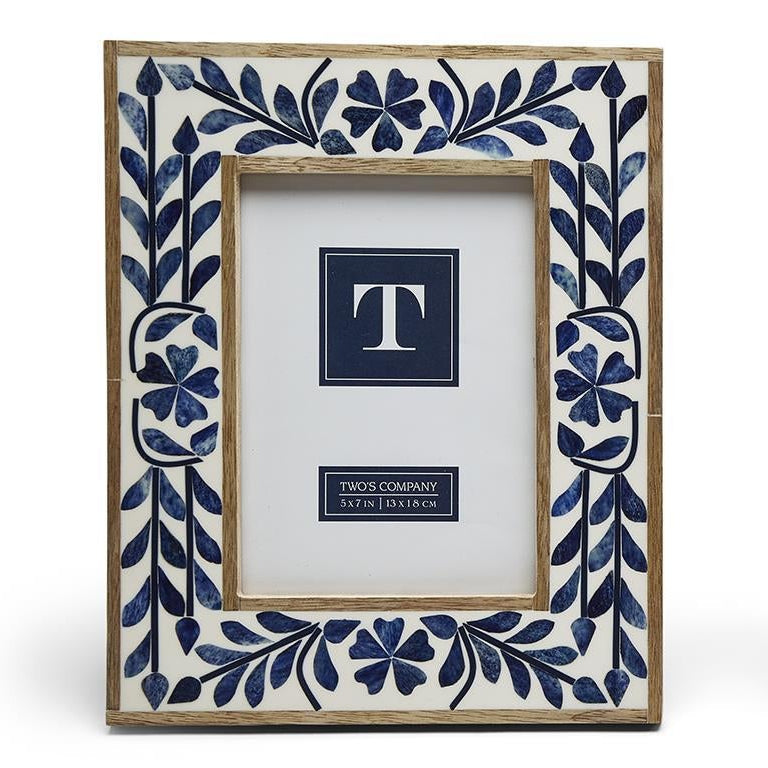 Two's Company | Blue Belle Bone Inlay Photo Frame 2 sizes