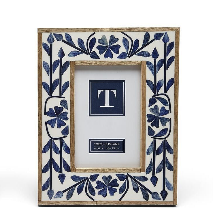 Two's Company | Blue Belle Bone Inlay Photo Frame 2 sizes