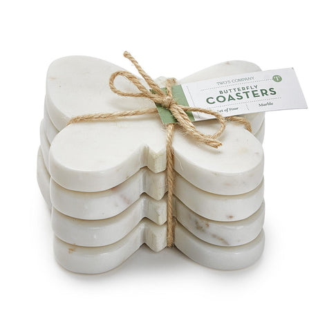 Butterfly Marble Coasters - Set of 4