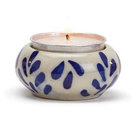 Two's Company | Blue and White Chinoiserie Candleholder with Tealight Candle