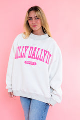 Dilly Dallyin Sport Reversable Sweatshirt Ash Grey