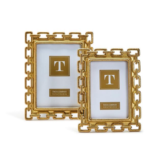 Two's Company | Gold Chain Photo Frame