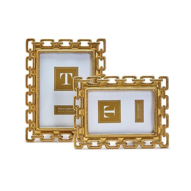 Two's Company | Gold Chain Photo Frame