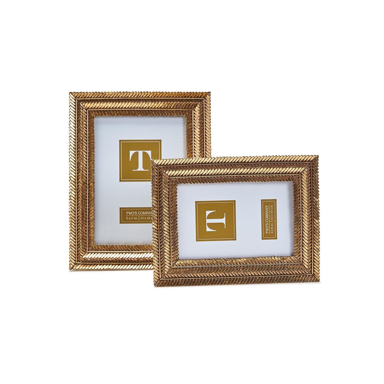 Gold Fern Photo Frame