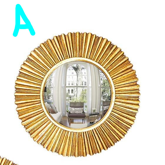 Two's Company | Gold Leaf Convex Wall Mirror