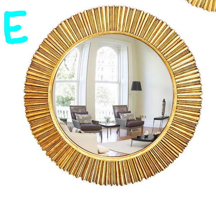 Two's Company | Gold Leaf Convex Wall Mirror