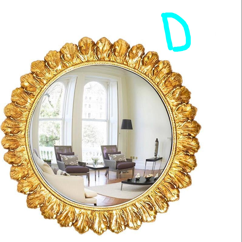Two's Company | Gold Leaf Convex Wall Mirror