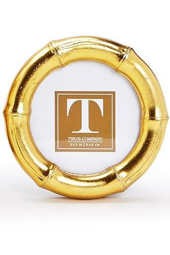Two's Company | Gold Faux Bamboo Photo Frame