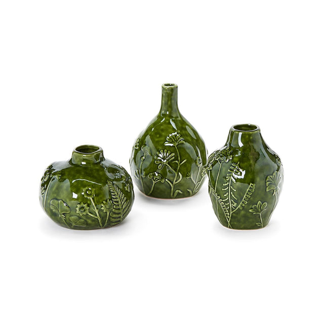 Floral Scape Relief Pattern Vase