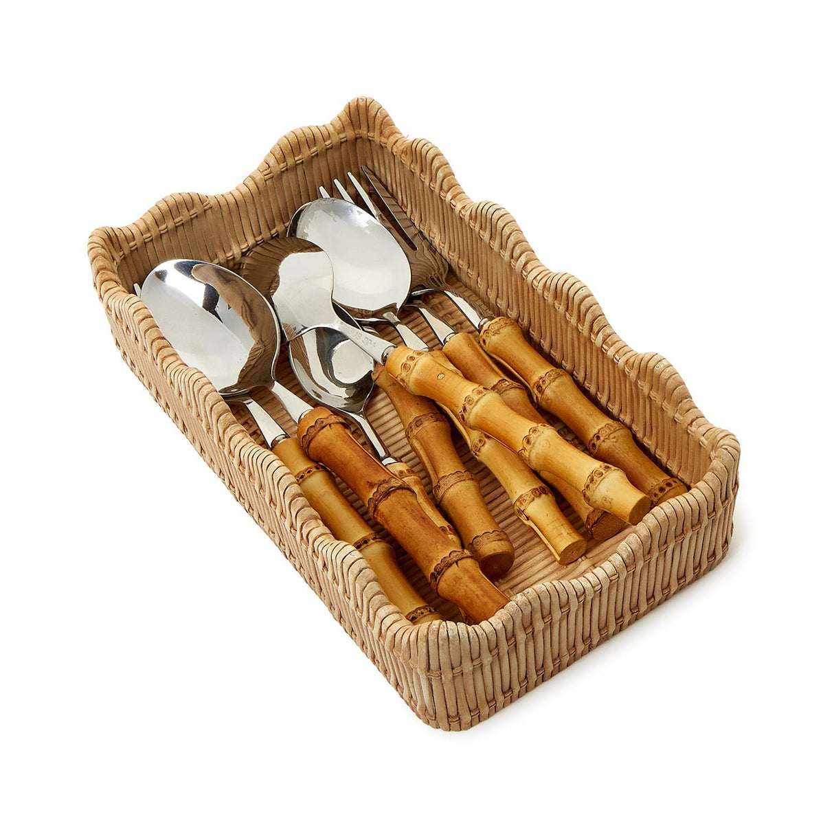 Scalloped Edge Napkin/Utensil Holder