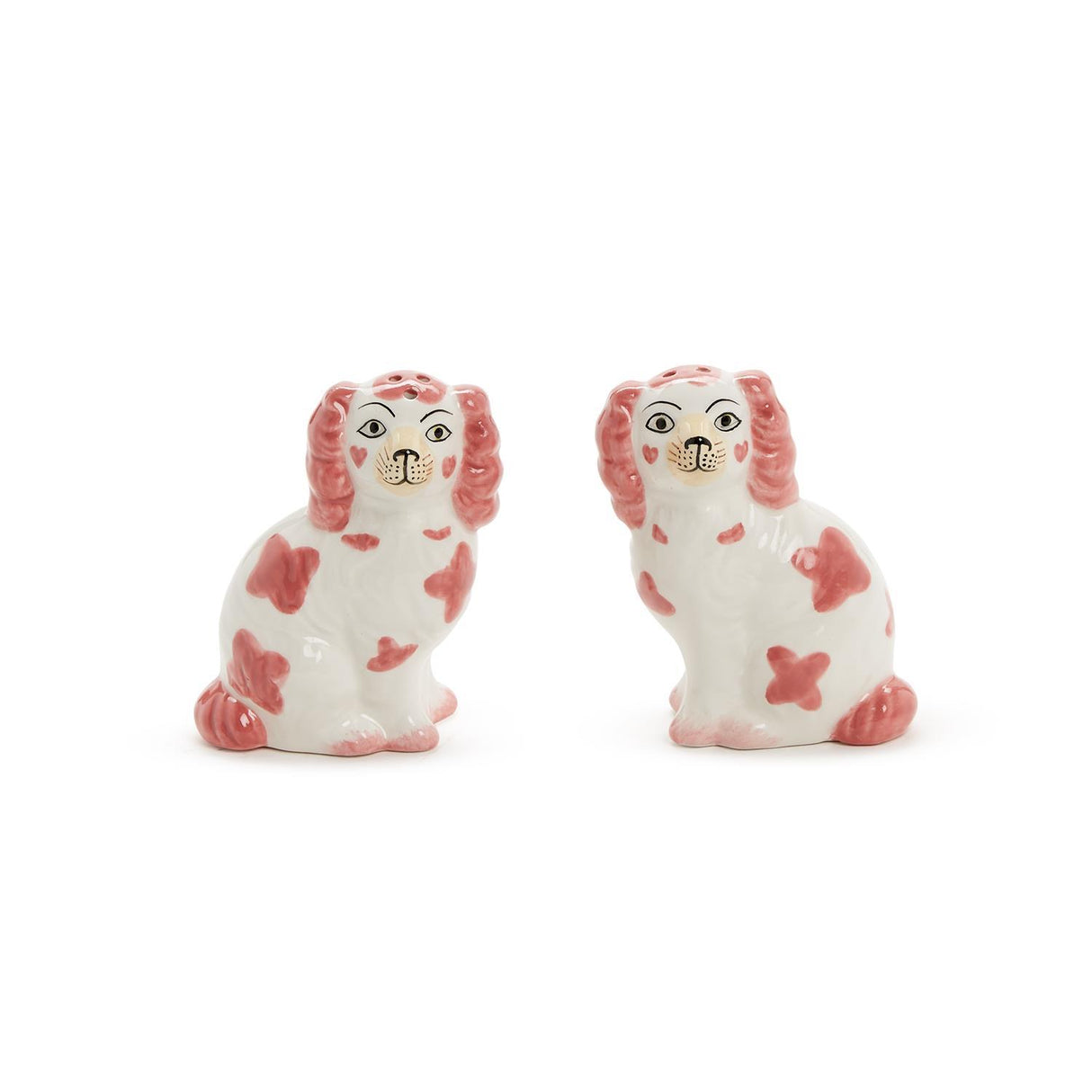Two's Company | Pink Staffordshire Dog Salt and Pepper Shaker Set