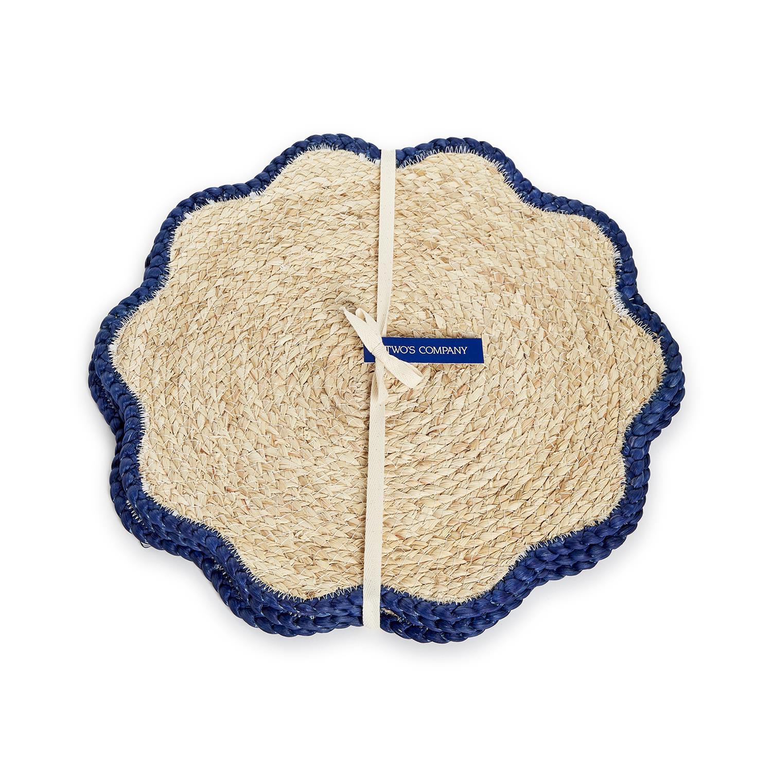 Two's Company | Handwoven Scalloped Edge Placemats