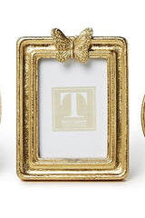 Two's Company | Golden Butterfly Gold Leaf Finish Photo Frame