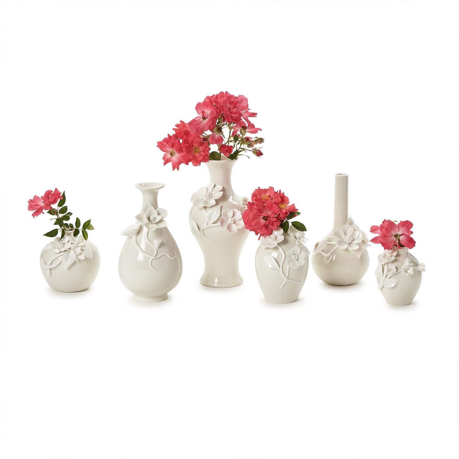 Two's Company | Mini Vases with 3-D Sculpted Flowers